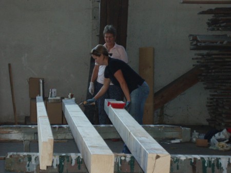 Dachstuhl streichen in Hollabrunn bei Fa. Brabenetz